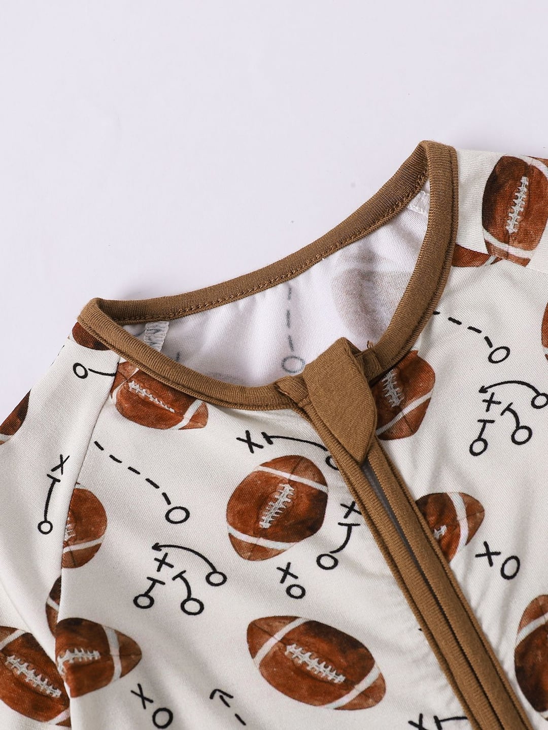 Bamboo Fiber Rugby Printed Baby Romper