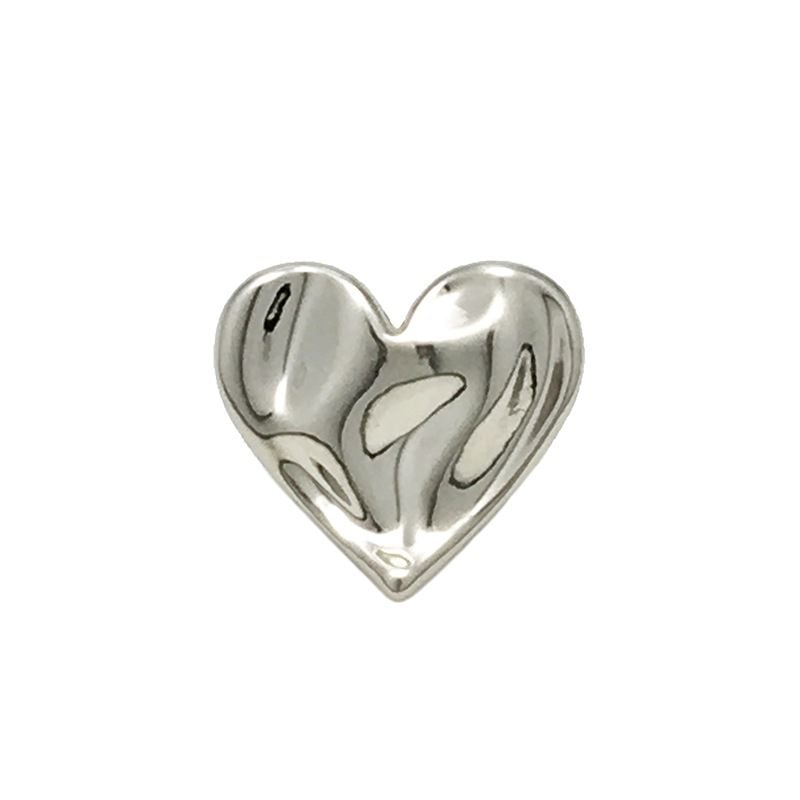 Embossed Heart-shaped Metal Buttons