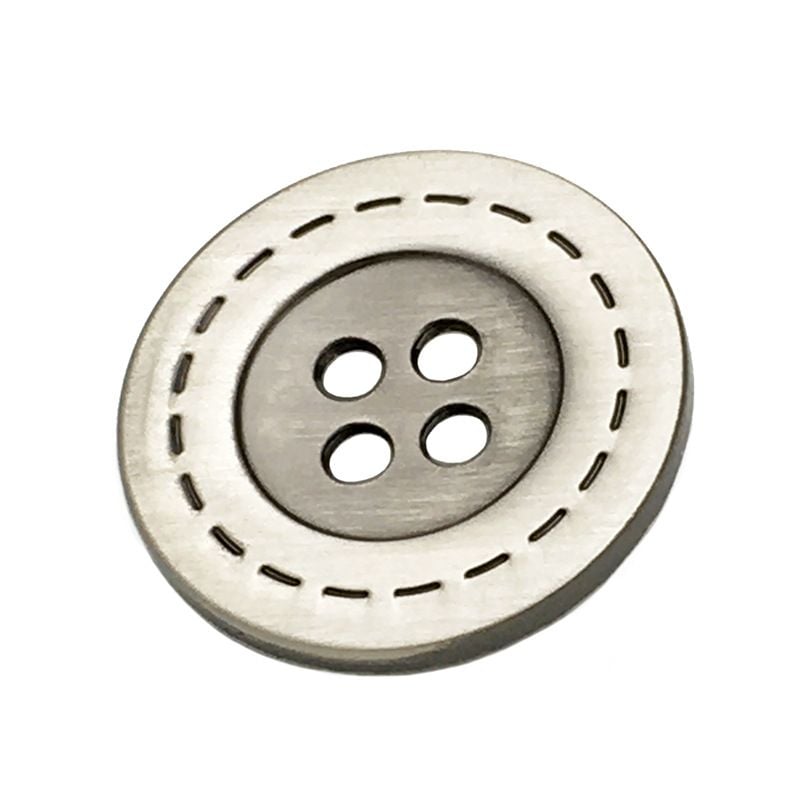 Four-hole Flat Round Metal Buttons
