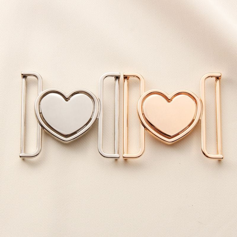 Heart-shaped metal side release buckle
