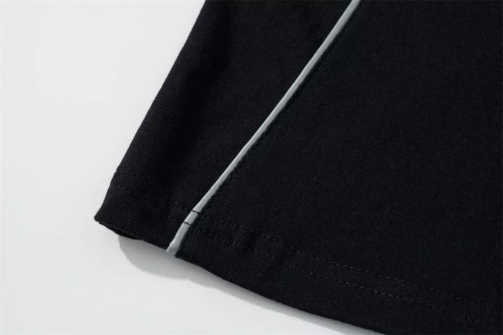 Men's loose letter print short sleeve T-shirt, American fashion