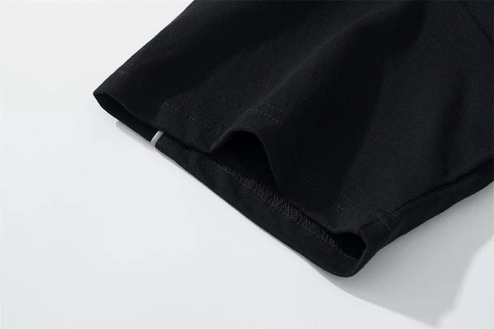 Men's loose letter print short sleeve T-shirt, American fashion