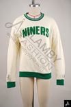 Cream Crewneck Sweatshirt with Green Trim