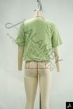 Light Green Cropped V‑Neck Blouse 