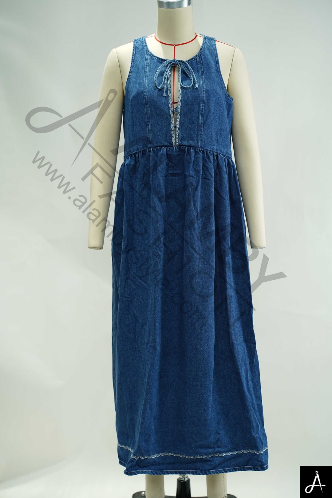 Sleeveless Denim Maxi Dress
