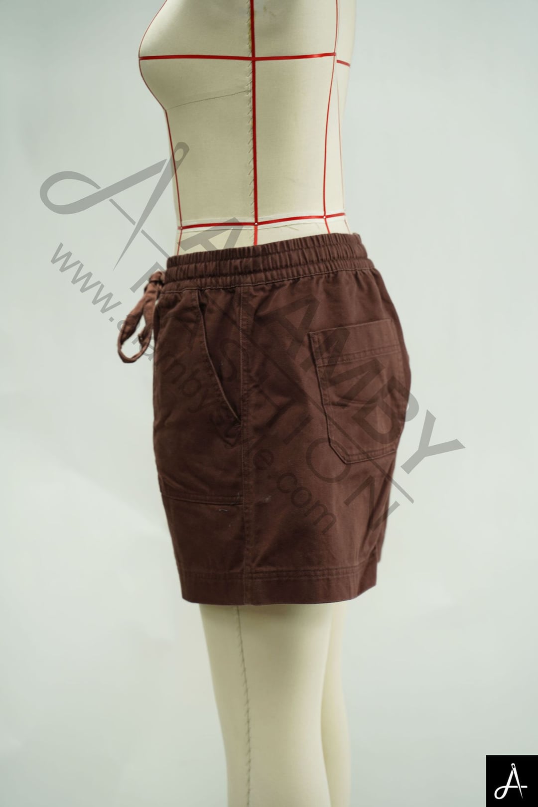 Brown Drawstring Casual Shorts