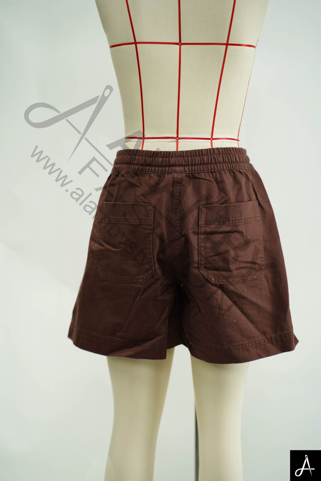 Brown Drawstring Casual Shorts