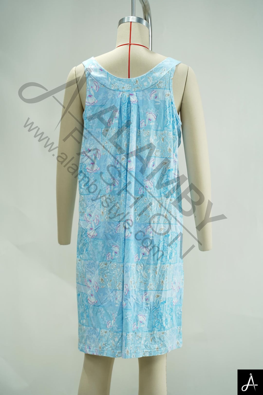 Blue Tie‑Dye Sleeveless Maxi Dress