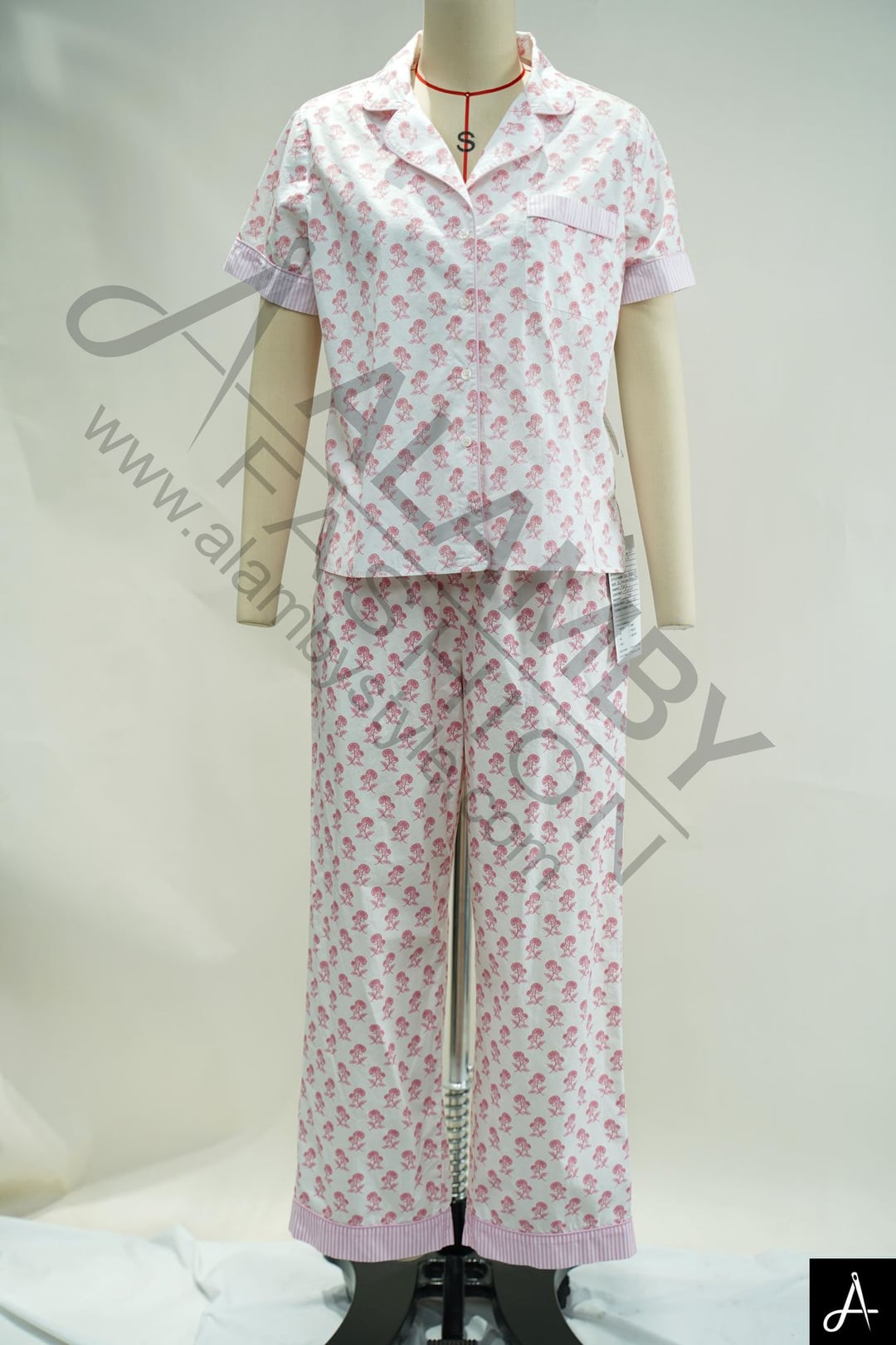 Short‑sleeve shirt & long pant loungewear set