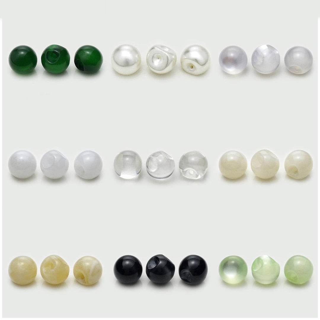 Chinese Style Imitation Jade Round Colorful Buttons