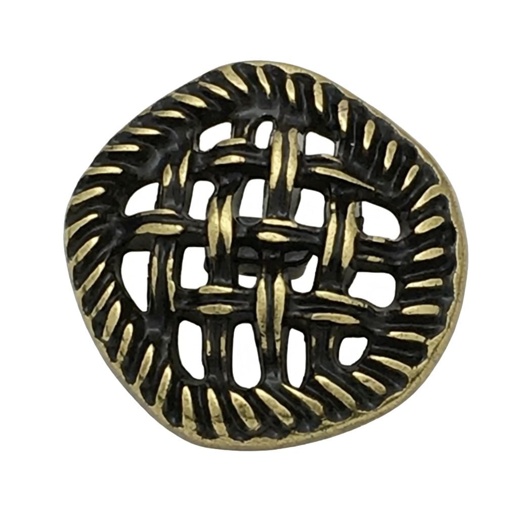 Irregular Mesh Hollow Metal Button