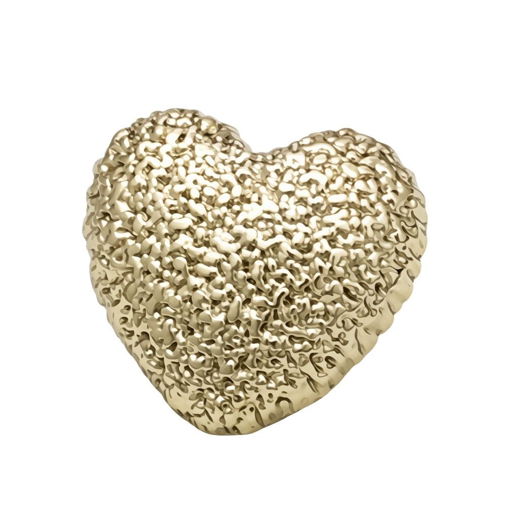 Vintage Heart Shaped Metal Buttons