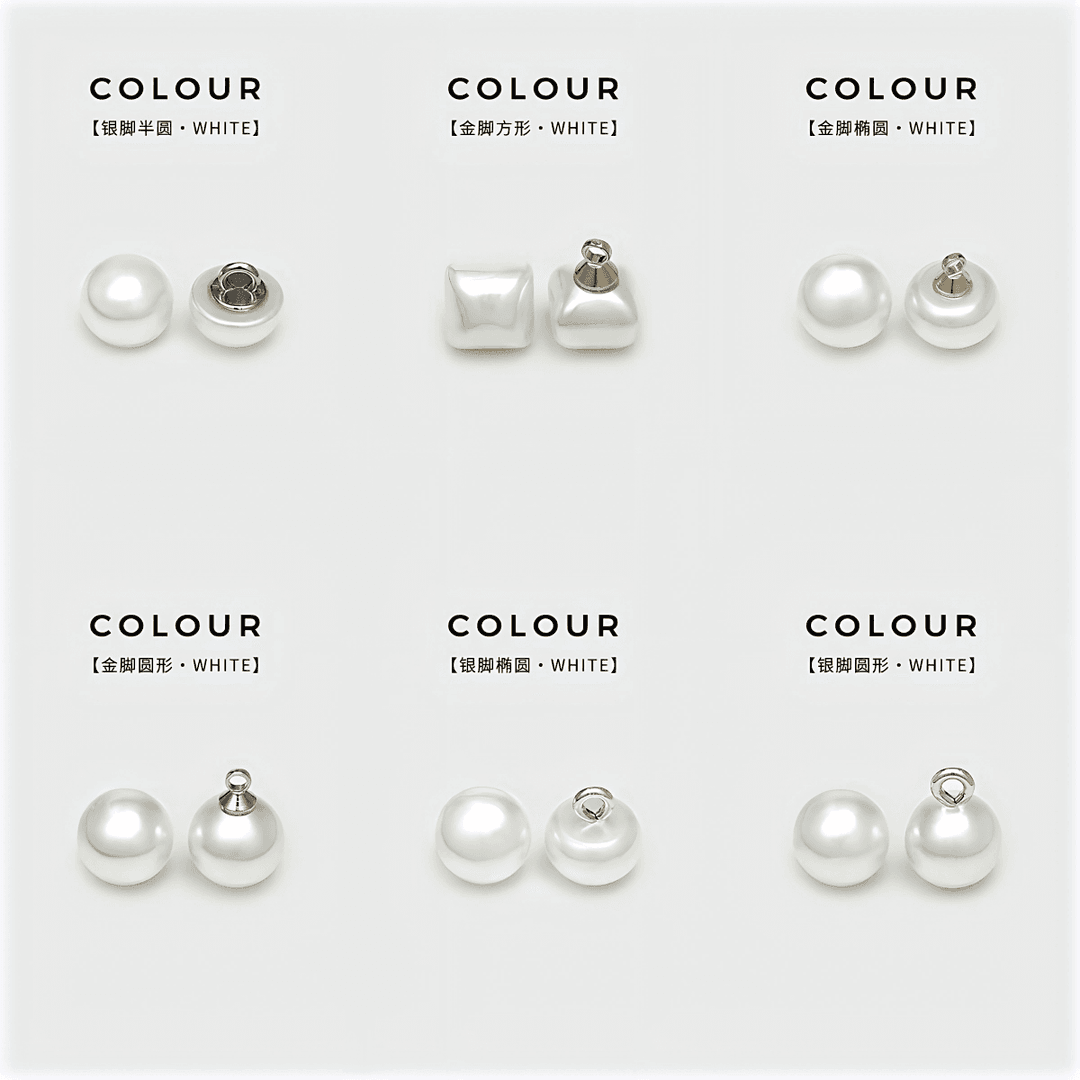 Round pearl shirt buttons