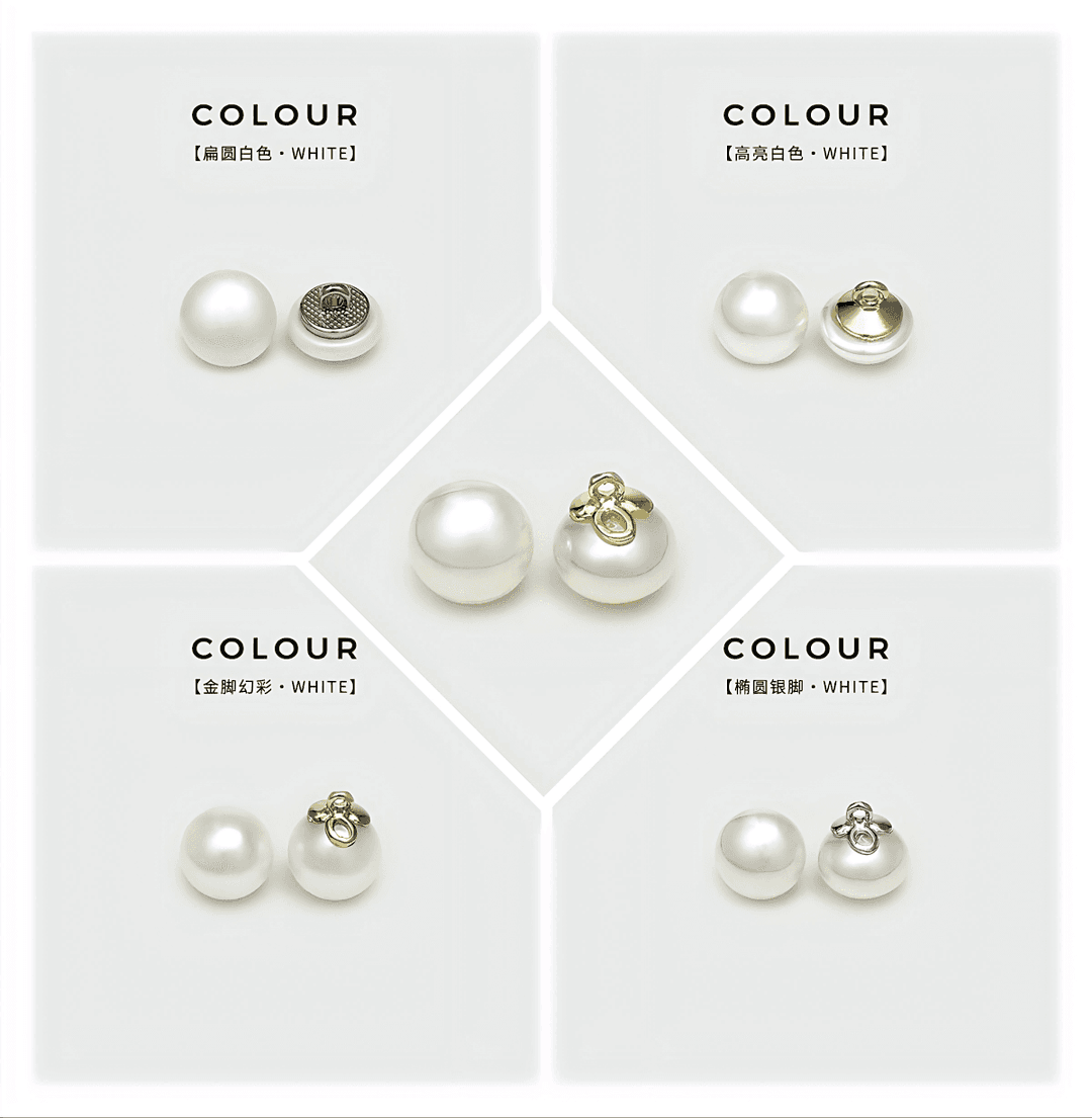 Round pearl shirt buttons