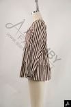 Women V‑Neck Striped Long Sleeve Blouse