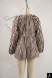 Women V‑Neck Striped Long Sleeve Blouse