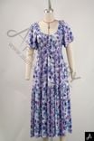 Women Floral Print Puff Sleeve Maxi Dress