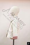 Kids Cream Jacket with Red Plaid Cuff Lining