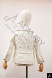 Kids Cream Belted Trucker Jacket