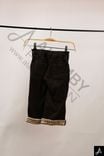 Friendly Kids Brown Wide Leg Pants With Plaid Cuff