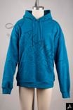 Solid Color Embossed Casual Hooded Sweatshirt