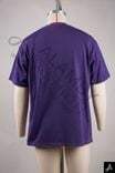 Gradient washed purple crew-neck short-sleeve T-shirt with chest crown print
