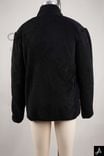Black Stand Collar Zip-Up Sherpa Fleece Streetwear Jacket
