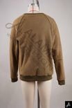 Vintage Washed Brown Crew Neck Sweatshirt with White Crown Print