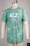 Green Tie-Dye Short Sleeve T-Shirt with Logo Print