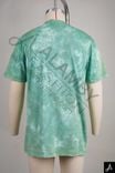 Green Tie-Dye Short Sleeve T-Shirt with Logo Print