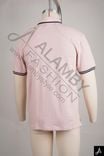 Light Pink Short Sleeve Polo Shirt with Contrast Trim & Chest Logo