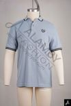 Light Blue Short Sleeve Polo Shirt with Contrast Trim & Chest Logo