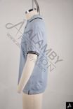 Light Blue Short Sleeve Polo Shirt with Contrast Trim & Chest Logo