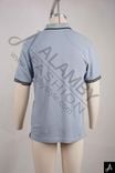 Light Blue Short Sleeve Polo Shirt with Contrast Trim & Chest Logo