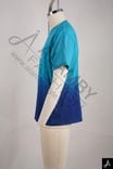 Teal to Navy Gradient Short Sleeve T-Shirt with Chest Logo
