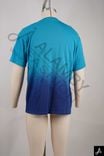 Teal to Navy Gradient Short Sleeve T-Shirt with Chest Logo