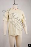 Light Yellow Short Sleeve Crew Neck T-Shirt with Chest Print