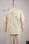 Light Yellow Short Sleeve Crew Neck T-Shirt with Chest Print