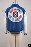 Blue & White Two-Tone Varsity Jacket