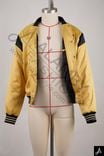 Yellow & Black Two-Tone Varsity Bomber Jacket