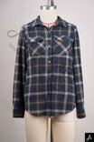 Blue Plaid Long Sleeve Flannel Shirt
