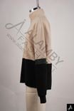 Beige & Black Color Block Half-Zip Sweatshirt