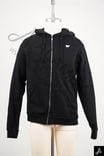 Black Full-Zip Hoodie with Small Logo