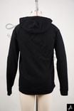 Black Full-Zip Hoodie with Small Logo