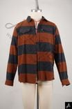 Brown & Black Horizontal Stripe Long Sleeve Flannel Shirt