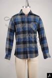 Blue & Black Plaid Long Sleeve Flannel Shirt