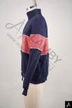 Navy & Coral Color Block Half-Zip Sweatshirt