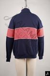 Navy & Coral Color Block Half-Zip Sweatshirt