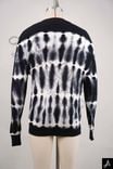 Black & White Tie-Dye Long Sleeve Crew Neck Top