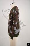 Camouflage Print Crew Neck Long Sleeve Top